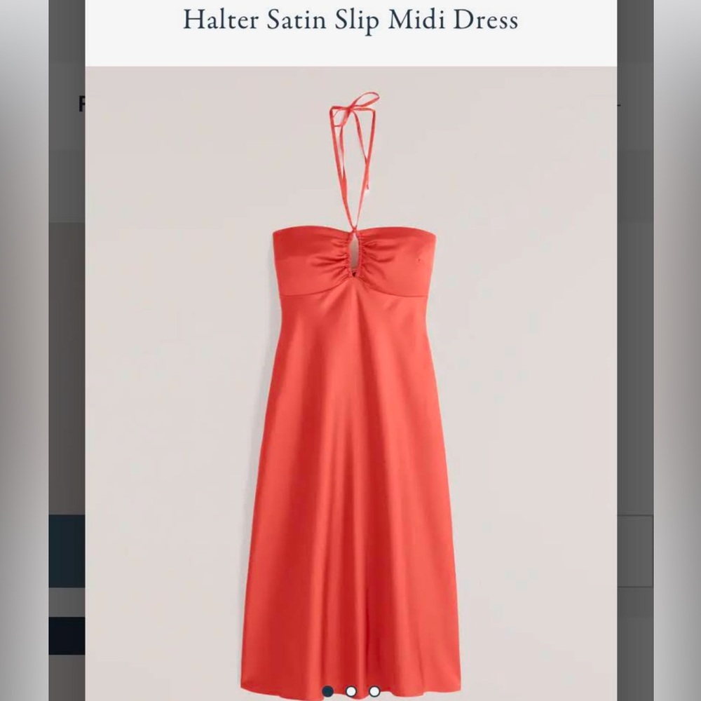 Halter Satin Slip Midi Dress 🍊